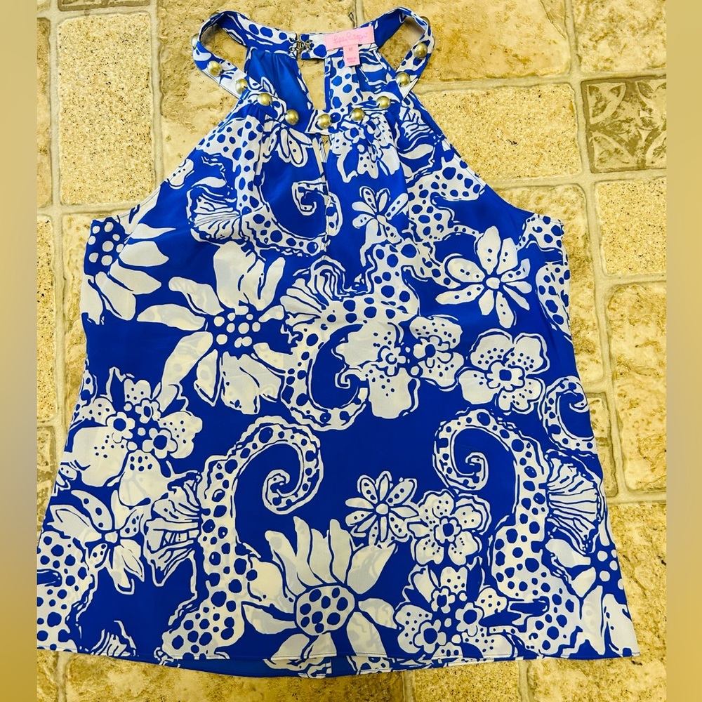 Lilly Pulitzer Rogan Halter Style Top